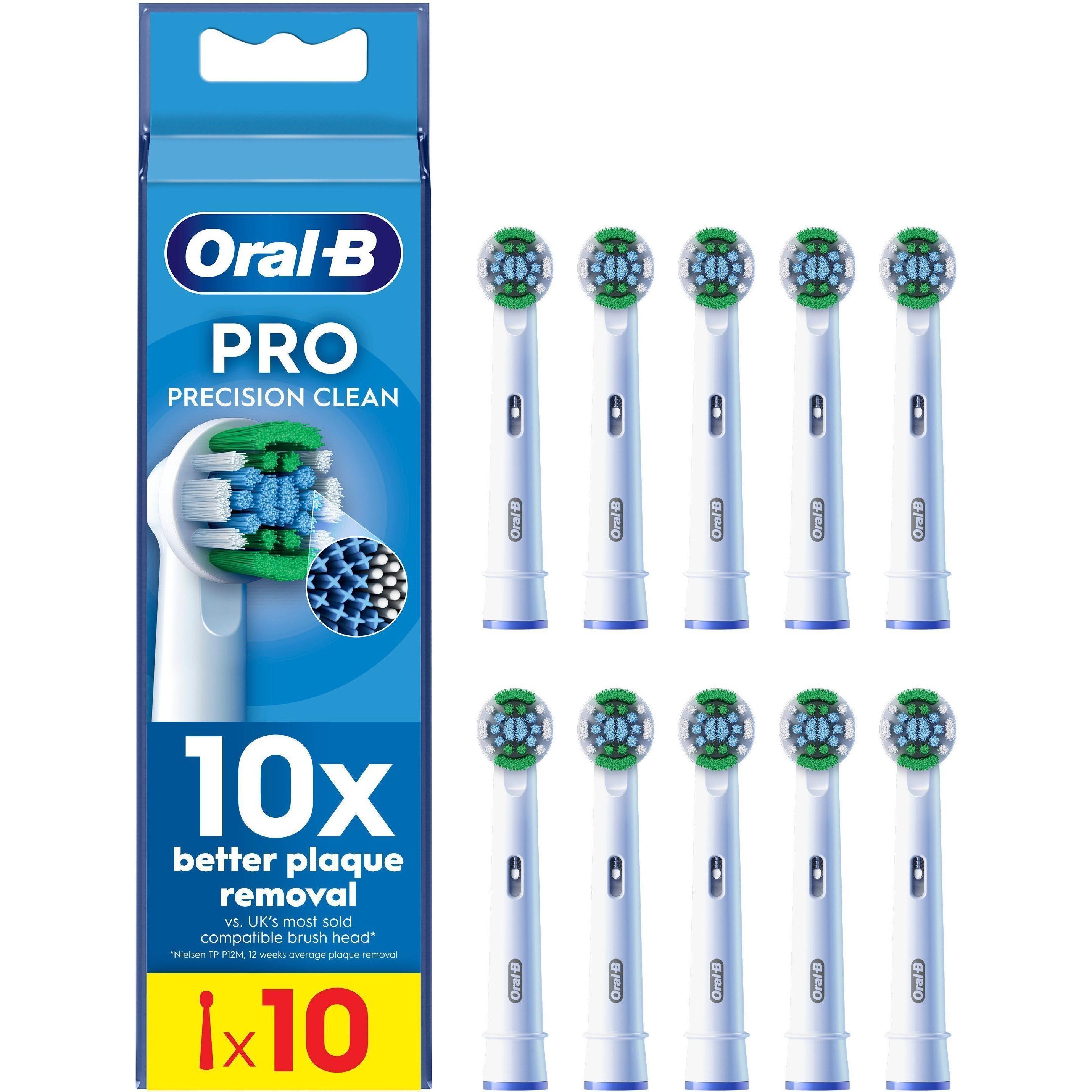 Braun, Testine per spazzolino, Oralb Opzetborstel Precision Clean 10st (10 x)