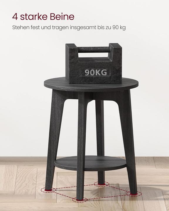 Image du produit Vasagle Runder Beistelltisch mit unterer Ablage