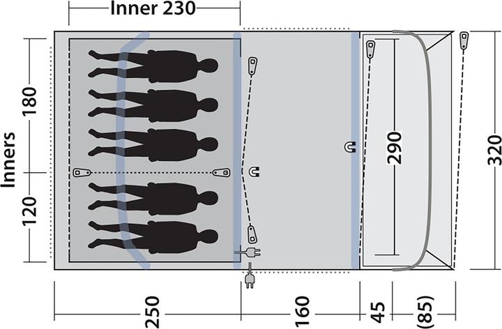 Produktbild Outwell Flagstaff 5 Air (Tunnelzelt, 28.20 kg, 5 Personen)