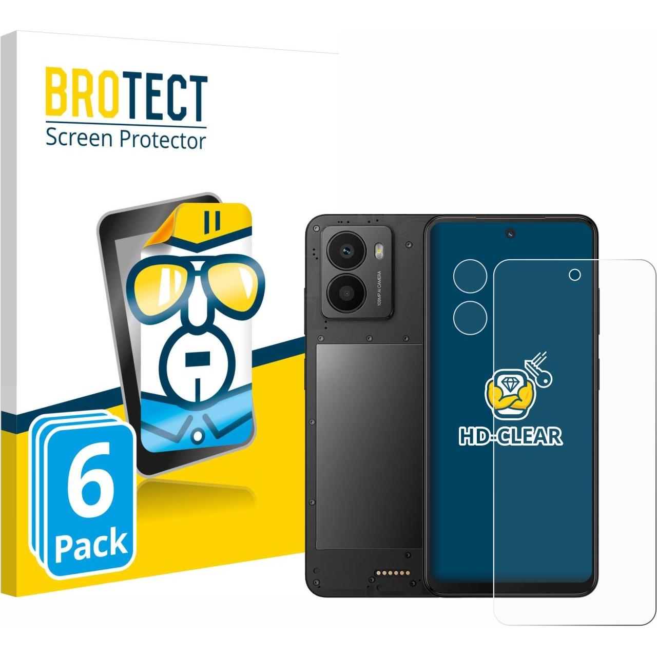 BROTECT Pellicola Trasparente (6 pz., HMD Fusion), Pellicola protettiva smartphone, Trasparente
