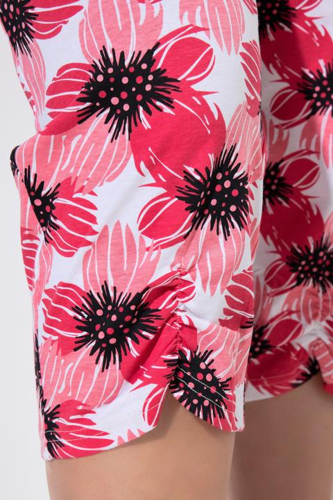 Produktbild Ulla Popken Pyjama, Blüten, Rundhalsausschnitt, Halbarm (60)