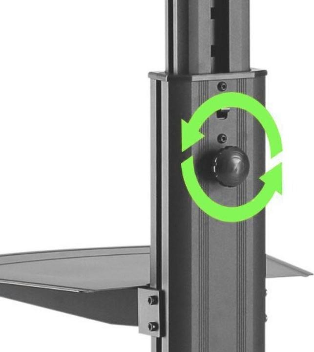 Image du produit Techly Chariot TV pour TV LCD LED, avec étagère (35 kg, 32" - 65")