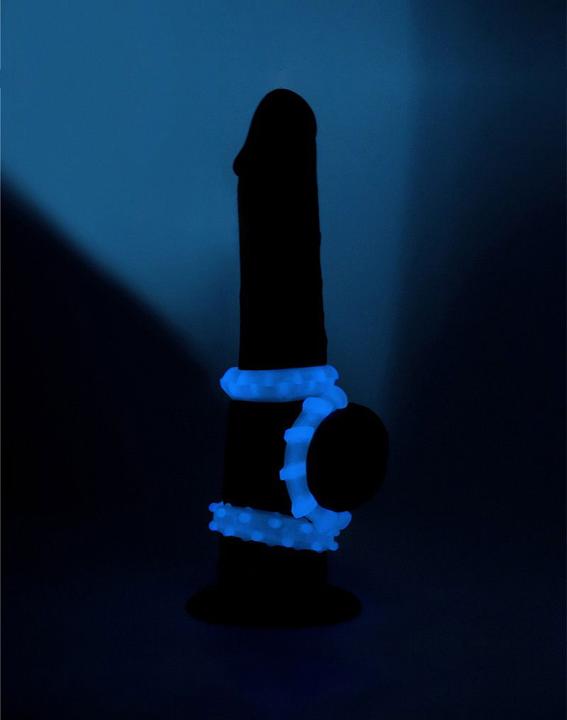 Produktbild Lovetoy Lumino Play Set 3 Penis Ring Blaues Licht