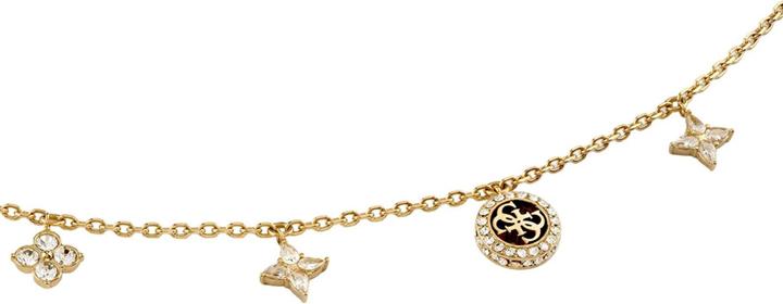 Actual product image Guess Secret Garden 16-18" Flower Charms Necklace (Glass, Stainless steel, Zirconia)