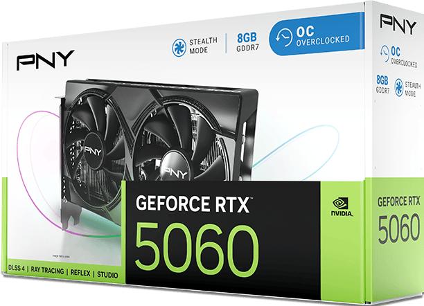 Produktbild PNY GeForce RTX 5060 Overclocked Dual Fan (8 GB, GDDR7)