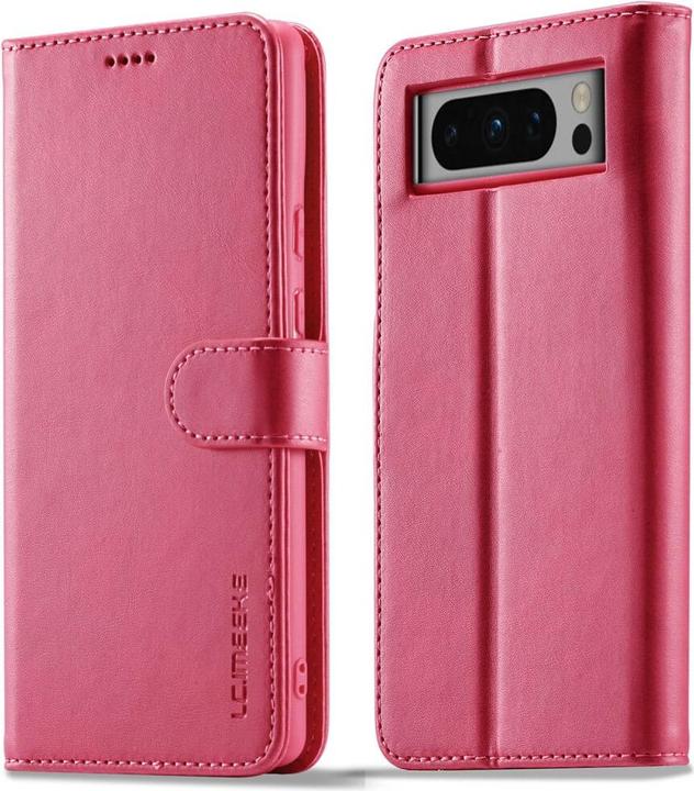 Produktbild LC.Imeeke Google Pixel 8 Pro - Leder Etui Hülle pink (Google Pixel 8 Pro)