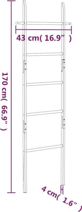 Actual product image vidaXL Handtuchleiter