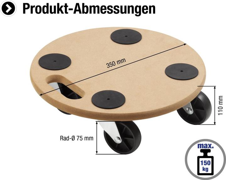 Produktbild Meister Transportroller Holz Traglast (150 kg)