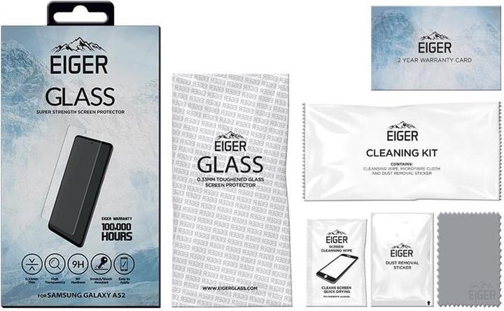 Actual product image Eiger Mountain Glass (1 Piece, Samsung Galaxy A52s 5G, Samsung Galaxy A52, Samsung Galaxy A53 5G)