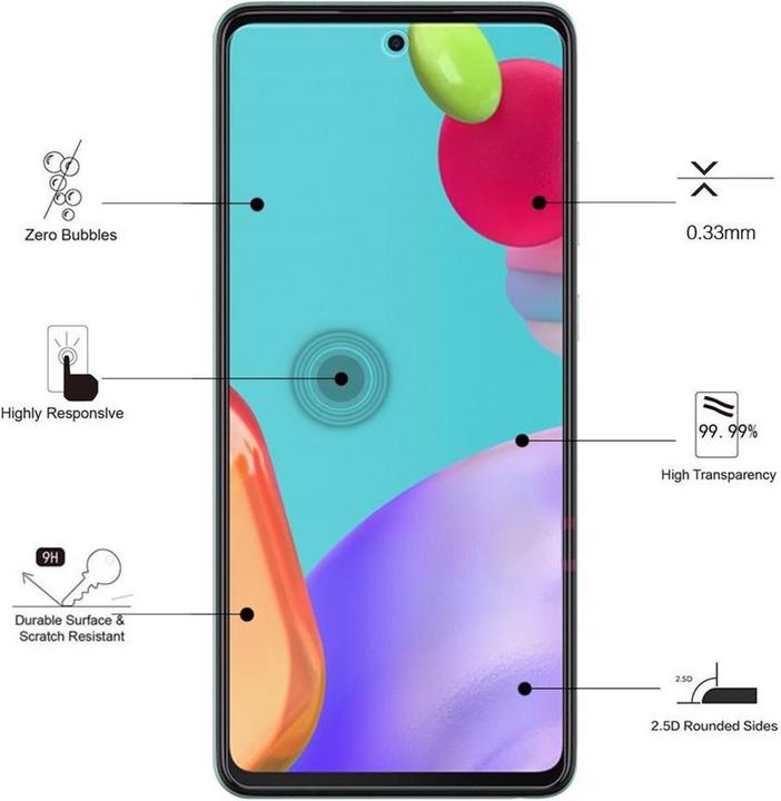Actual product image Eiger Mountain Glass (1 Piece, Samsung Galaxy A52s 5G, Samsung Galaxy A52, Samsung Galaxy A53 5G)