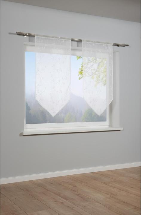 Gardinia Day Curtain Pointed Panneaux 60 x 120 cm, White (60 x 120 cm)