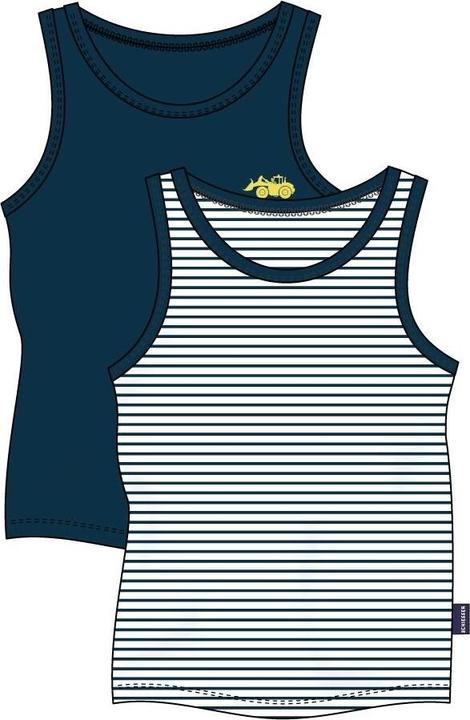 Produktbild Schiesser Unterhemd Jungen 2er-Pack, Dunkelblau/Weiss, 140, Material (140)