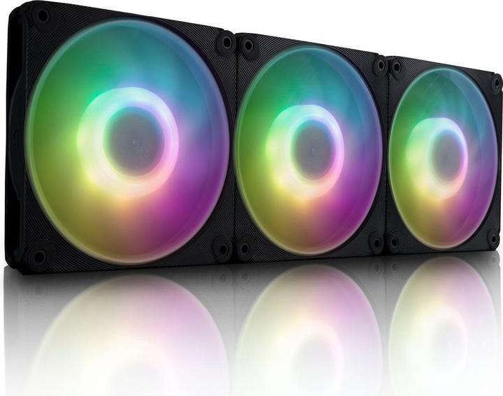 Actual product image In Win InWin AM120S RGB PWM fan 3-pack - 120mm, black (120 mm, 3 x)