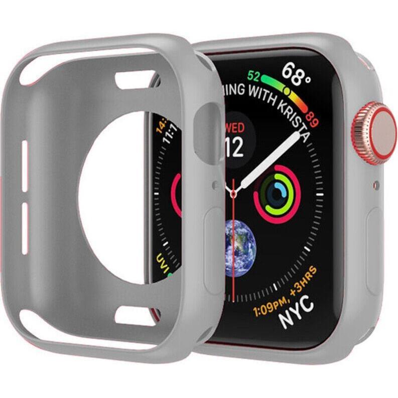 Strap-it TPU Hülle (Silikon, Apple Watch), Uhrenarmband, Grau