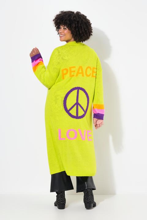 Produktbild Angel of Style Long-Strickjacke, Rücken Peace-Motiv, offene Form (50, 52)