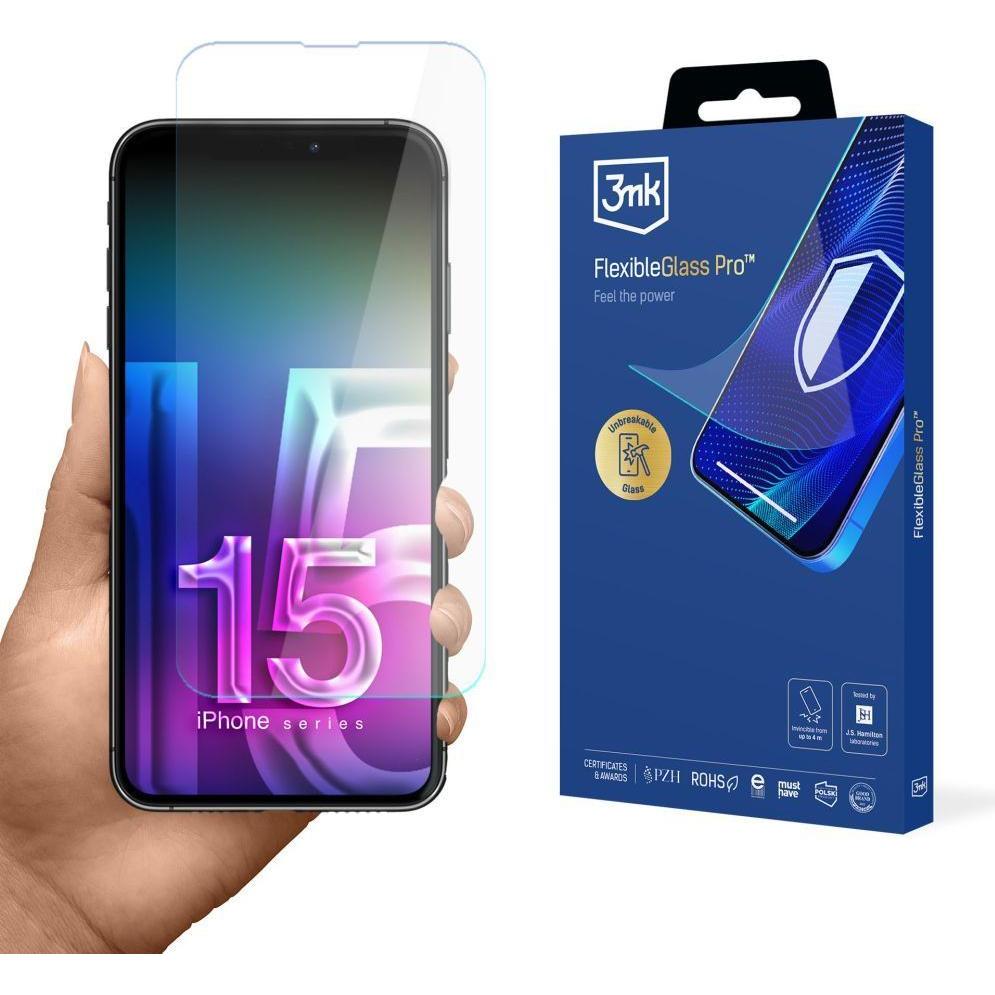 3MK Hybridglas FlexibleGlass Pro v2.0 für Apple iPhone 15 Pro Max (Apple iPhone 15 Pro Max), Pellicola protettiva smartphone