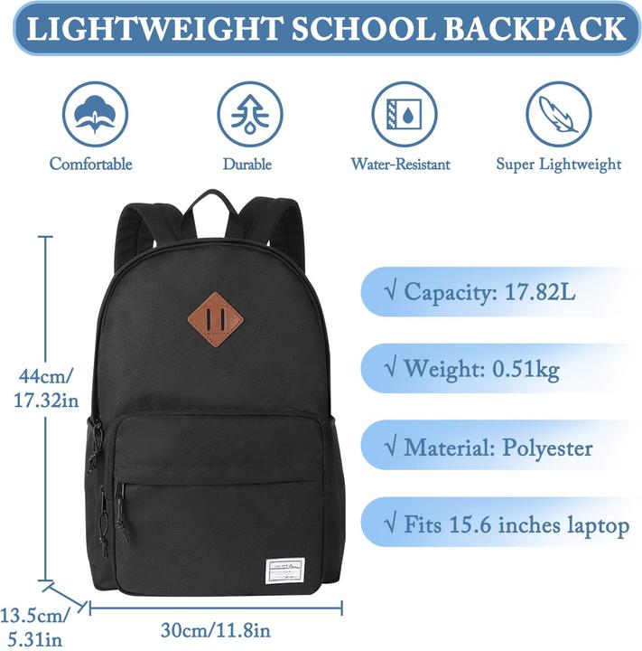 Produktbild Only-Bags.Store Schulrucksack, klassischer leichter Rucksack Teenager College Schultasche lässiger Tagesrucksack (630 l)