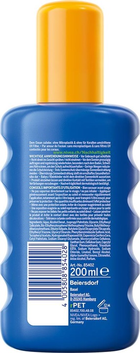Immagine prodotto NIVEA Proteggi & Umidità (Spray solare, SPF 30, 200 ml, 229 g)