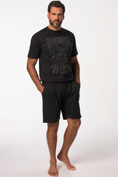 Produktbild JP1880 Schlafanzug, Bauchfit, kurzer Zweiteiler, T-Shirt mit Print (3XL)