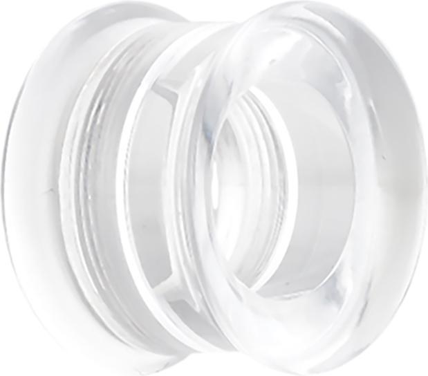 Actual product image Star Piercing Flared tunnel transparent with screw thread (Plastic, without brass)