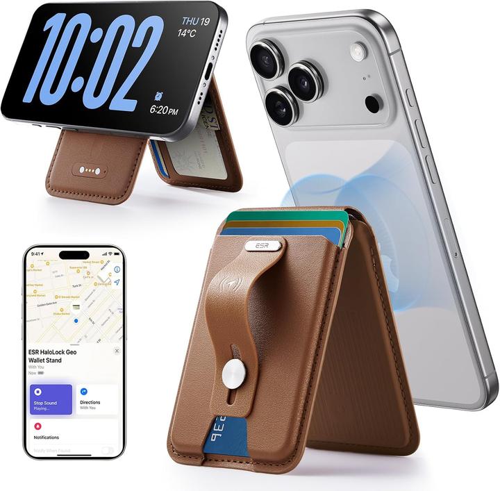 ESR HaloLock Geo Wallet Stand, Caramel Brown