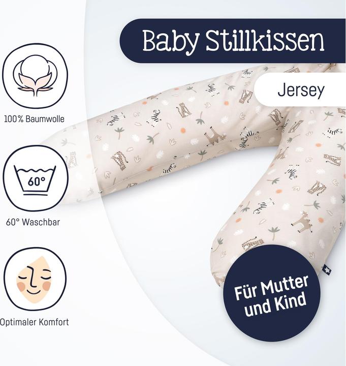 Actual product image Julius Zöllner Nursing pillow cover jersey, savannah beige