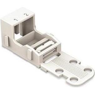 Wago Befestigungsadapter - für 2-Draht-Anschlussklemmen - Serie 221 - 4 mm² - mit Rasterfuß für, Elektronikkabel + Steck...