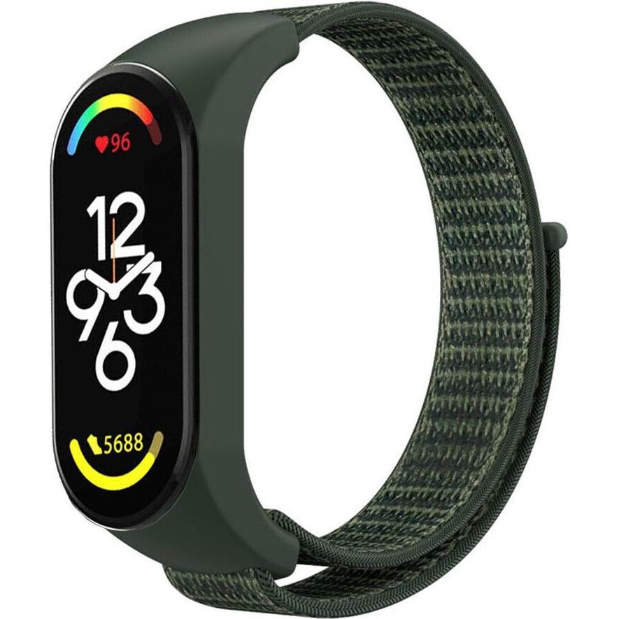 Strap-it Nylonarmband (Nylon, Mi Band 7), Uhrenarmband, Grün
