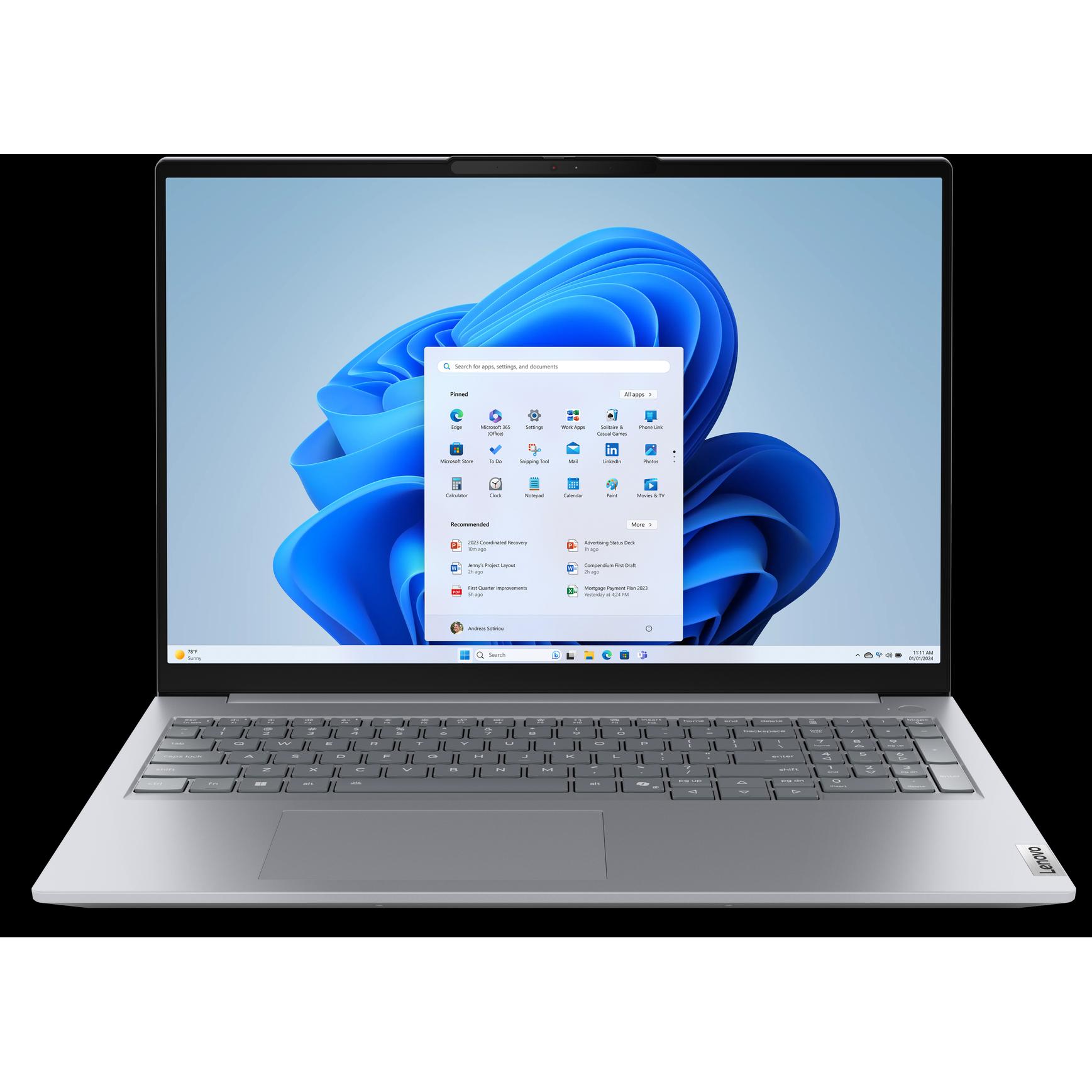 Lenovo THINKBOOK 16 G8 CU5-225U 16GB (16", Intel Core Ultra 5 225U, 16 GB, 512 GB, DE), Notebook, Grau
