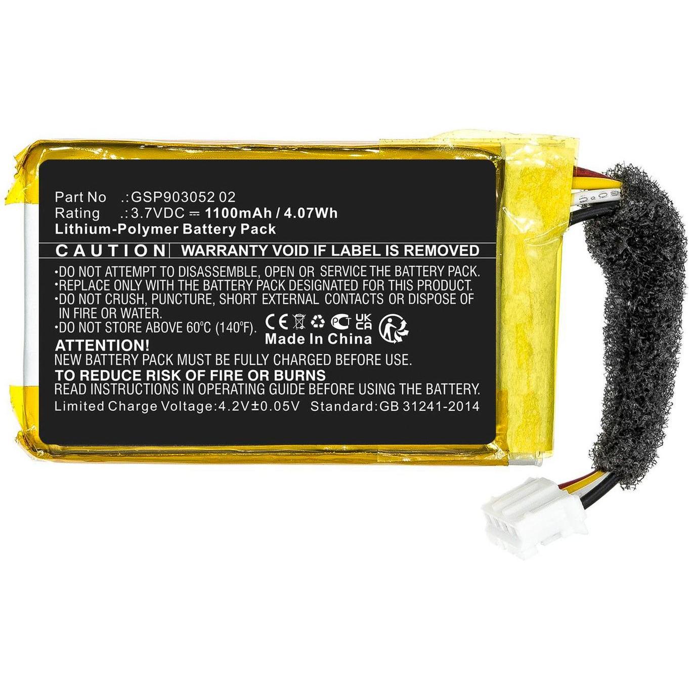 CoreParts Battery for JBL Speaker, Audio Zubehör, Schwarz, Gelb