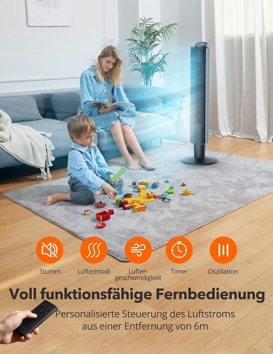 Produktbild Herilios Turmventilator, 40W, 106cm (35 dB)