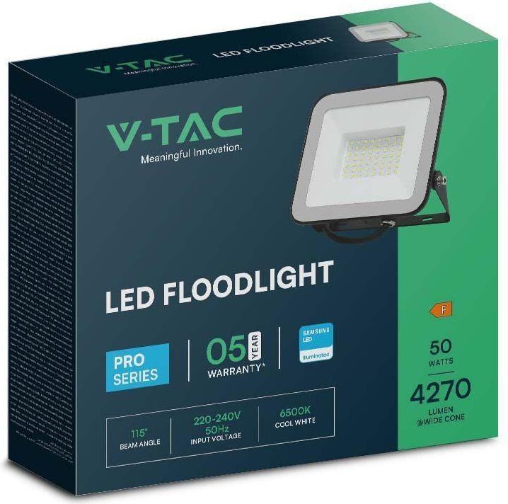 Actual product image V-TAC LED 50W SAMSUNG CHIP PRO-S -44050 6500K 4270lm (4270 lm, IP65)