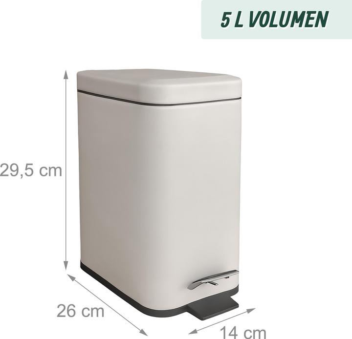 Produktbild Relaxdays Bad-Mülleimer (5 l)