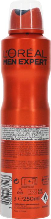 Actual product image L'Oréal Paris Antitranspirantspray Men Expert Thermic Resist (48h Antitranspirant) 250ml (Spray, 250 ml)
