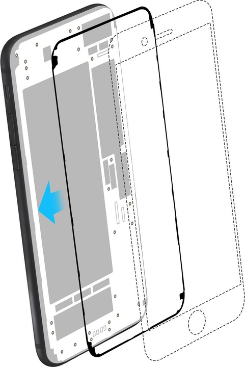 Actual product image Avizar LCD display sticker iPhone 7 (Tool, iPhone 7)