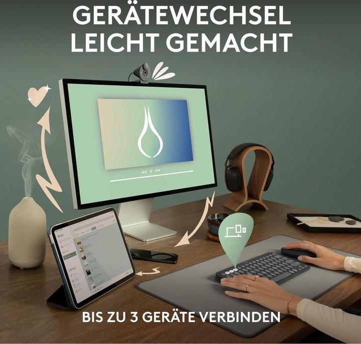 Actual product image Logitech Pebble Keys 2 K380s (DE, Wireless)