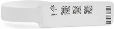 Actual product image Zebra Z-Band Direct Red, White Hospital Wristband