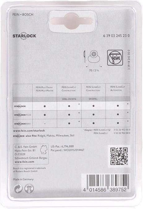 Productafbeelding Fein Snijmes 63903245230 5 stuks