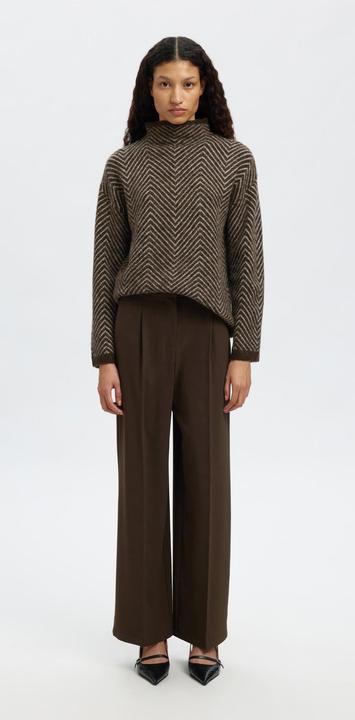 Produktbild Selected Fischgrät Wollgemisch Pullover (S)