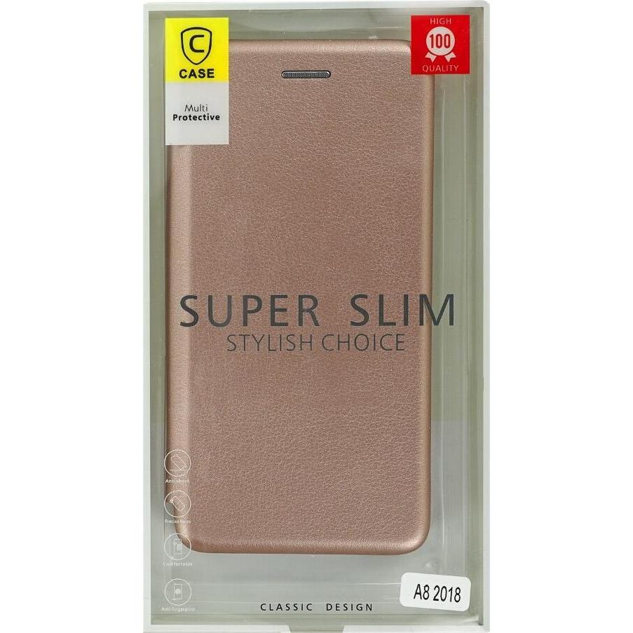 Thumbnail - OEM Samsung Flip Cover für A8 2018 rose gold (Samsung Galaxy A8 (2018)), Smartphone Hülle, Rosa
