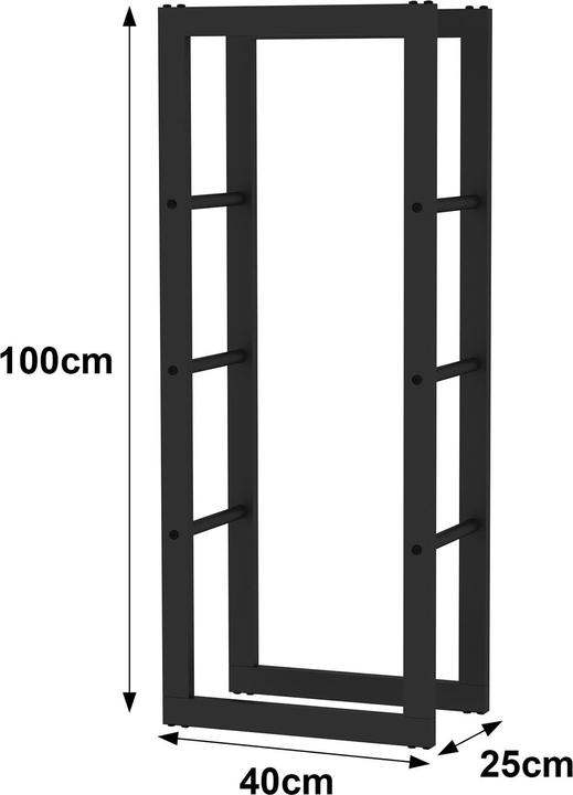 Produktbild Toboli Kaminholzregal (40 x 25 x 100 cm)