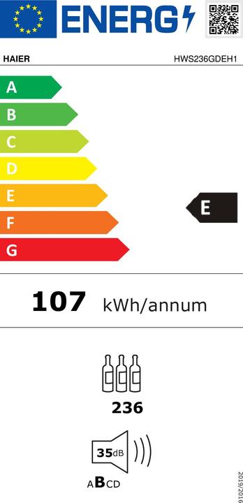 Label énergétique Haier HWS236GDEH1