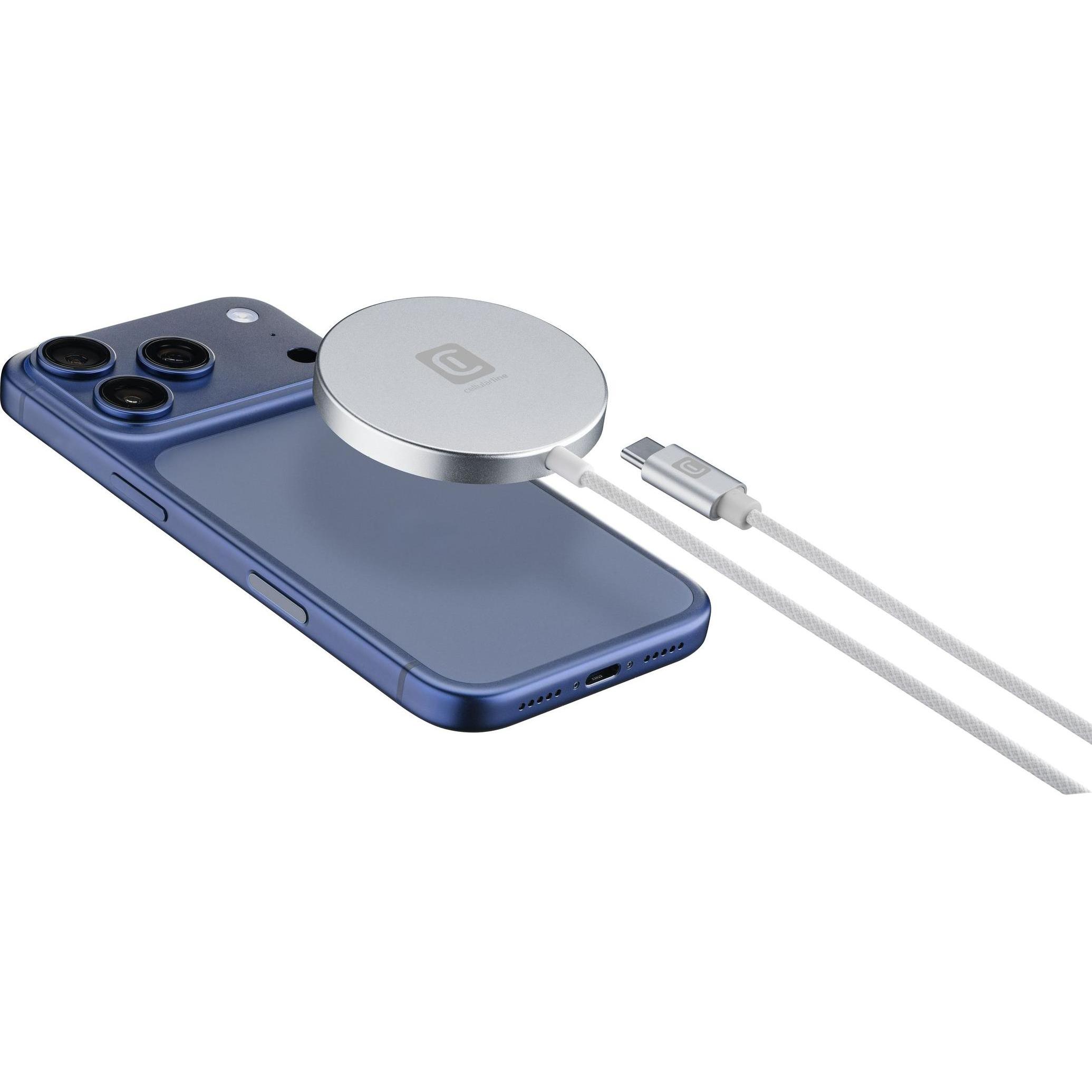 Cellularline Magnetischer Wireless-Lader Qi2.2, 25W (25 W), Caricabatteria senza fili, Bianco