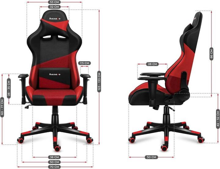 Image du produit Huzaro FORCE 6.2 Chaise de jeu en maille rouge