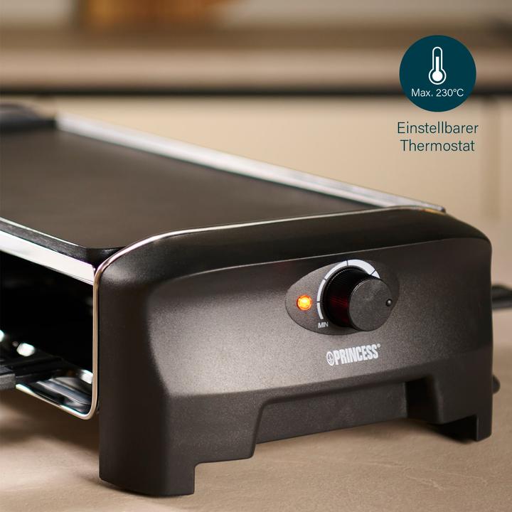 Produktbild Princess Raclette und Teppanyaki Grill, für 8 Personen, 1200 Watt, 162840