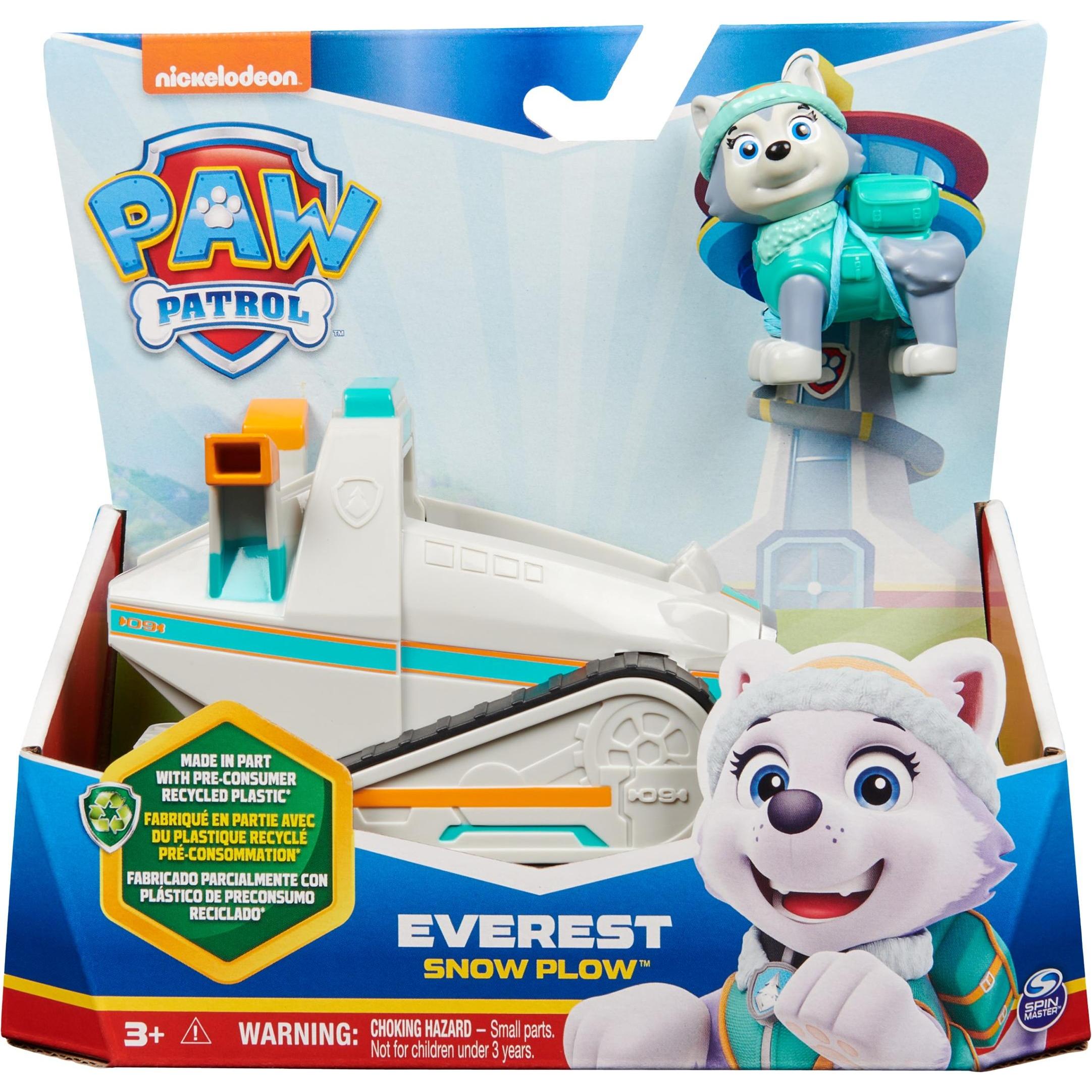 Spin Master Arancia/Bianco/Blu Paw Patrol, Lo Spazzaneve Di Everest, Auto Giocattolo Con Figura D'azione Da Collezione, Giocattolo