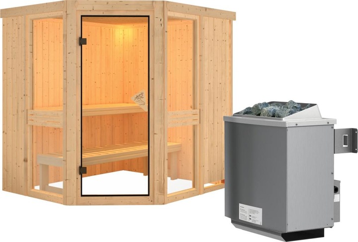Actual product image Karibu Amelia 1 without roof rim (9 KW internal control)