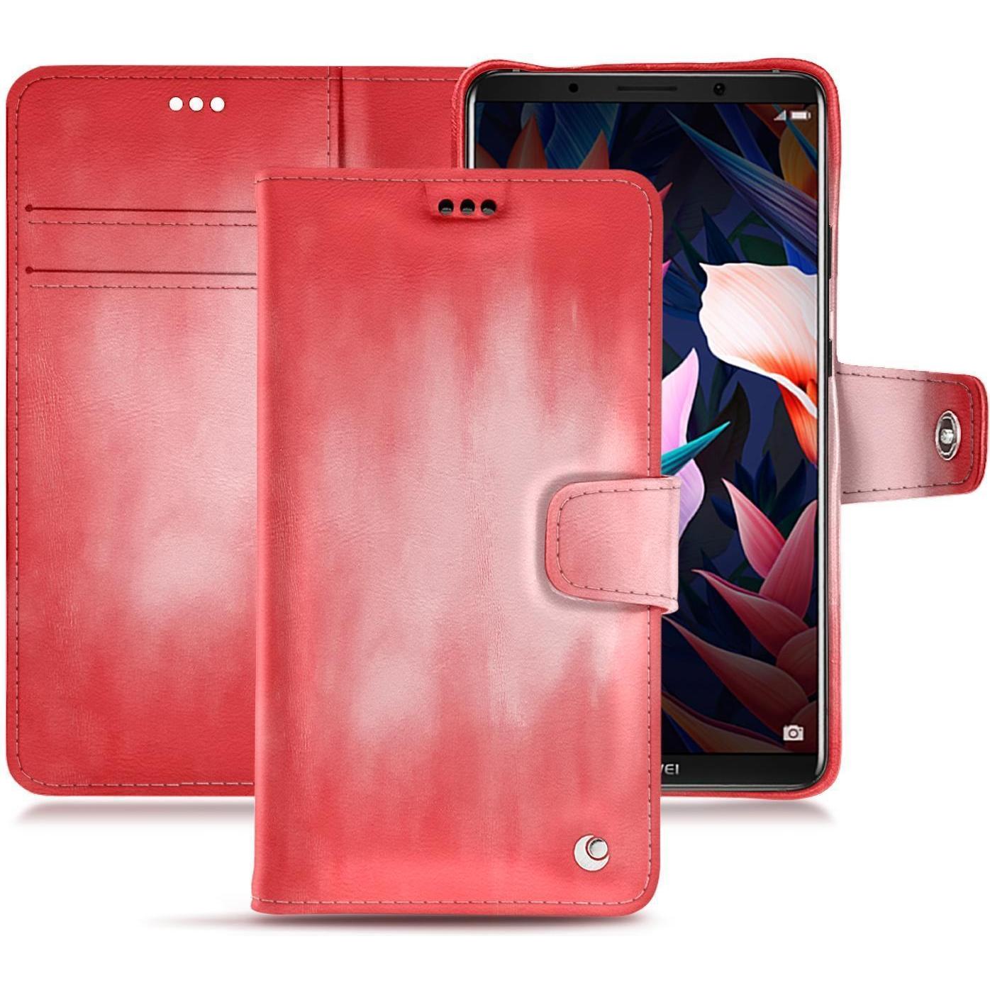 Noreve Lederschutzhülle Wallet (Huawei Mate 10 Pro), Smartphone Hülle, Rosa