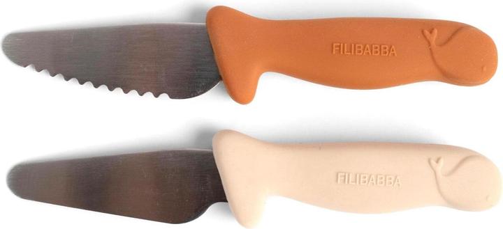 Filibabba Kinder Küchenmesser Orange, 2er-Pack