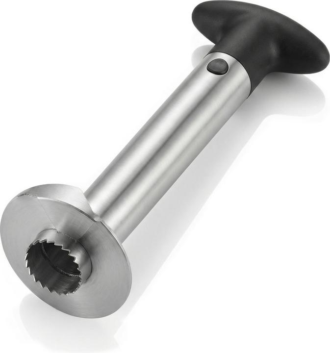 Arendo Ananasschneider Edelstahl, gezackte scharfe Klinge, entkernt & schneidet Spiralen, Griff abnehmbar